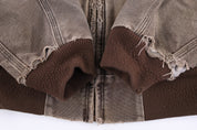 Carhartt Logo Patch Brown Full Zip Jacket