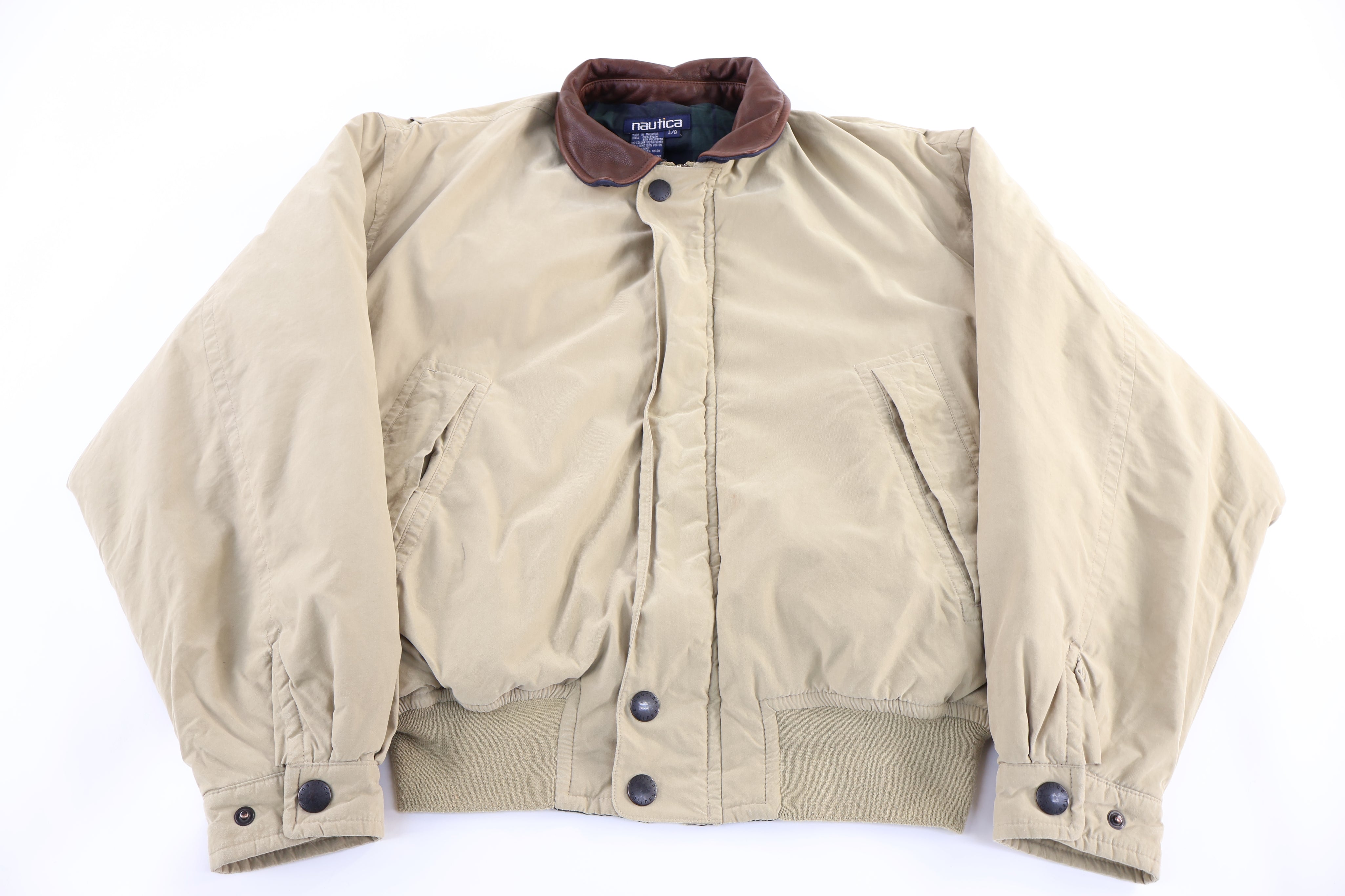 Vintage Nautica Tan Full Zip Jacket