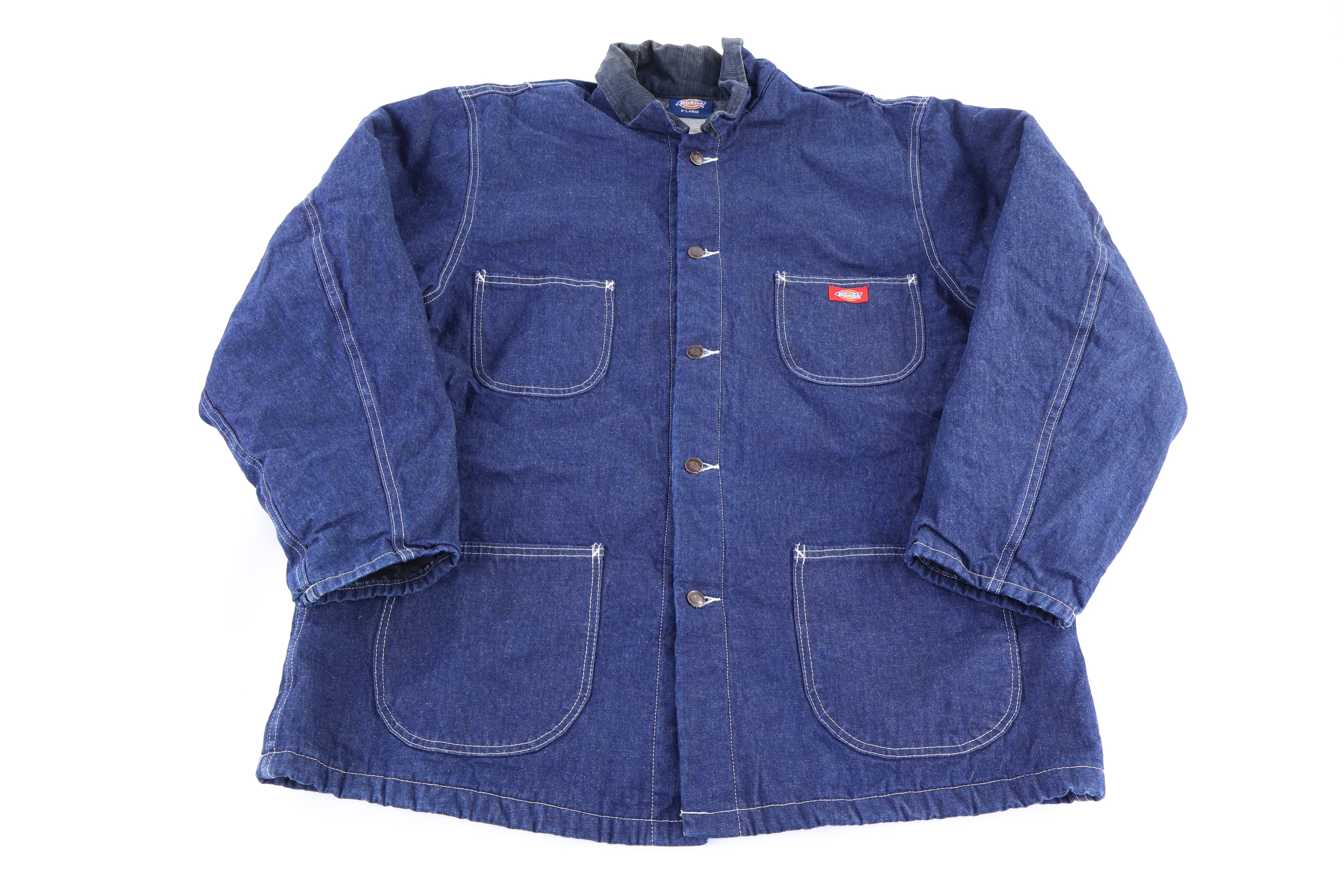 Dickies Logo Patch Blanket Lined Denim Chore Jacket