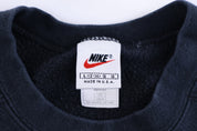 90's Nike Embroidered Logo Black Sweatshirt