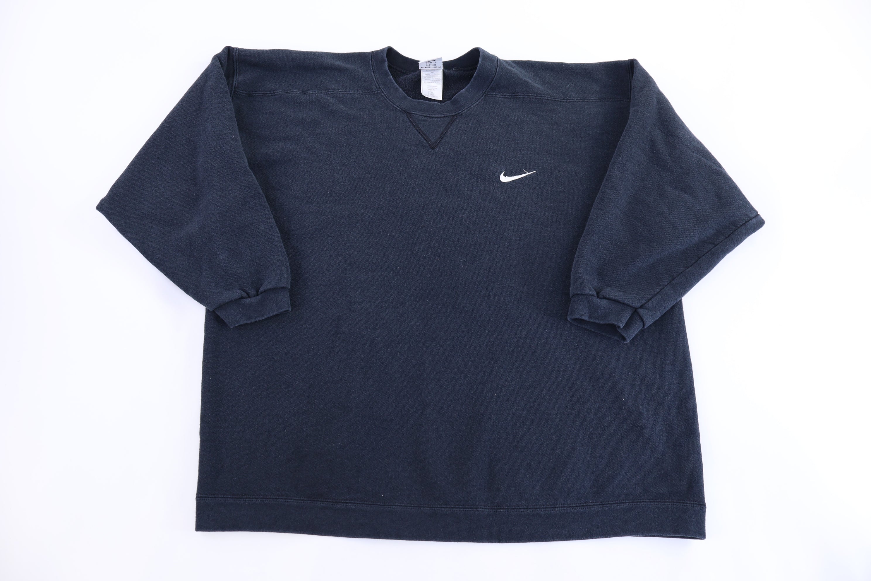 90's Nike Embroidered Logo Black Sweatshirt