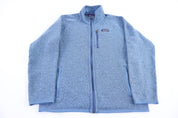 Patagonia Logo Patch Blue Full Zip Sweater