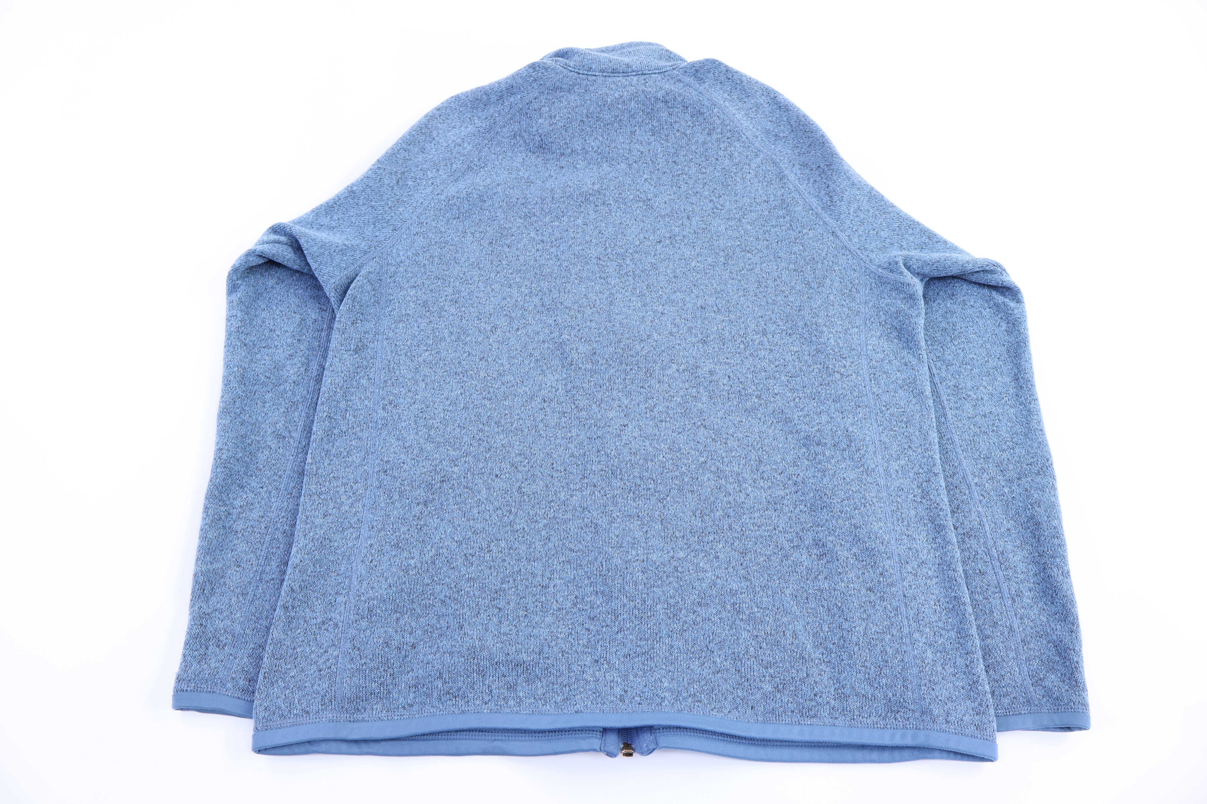 Patagonia Logo Patch Blue Full Zip Sweater