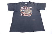90's Harley Davidson Motorcycles 3D Emblem T-shirt