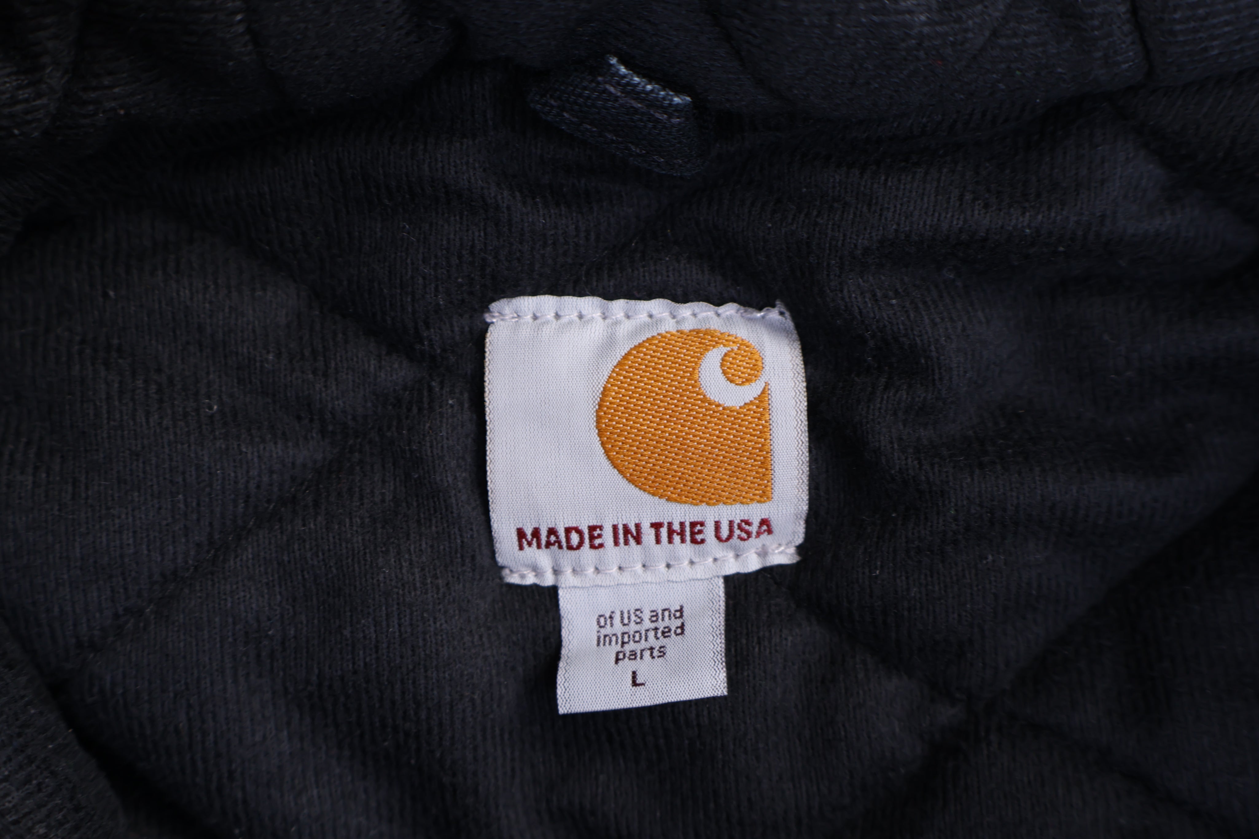 Carhartt Logo Patch Black Full Zip Jacket