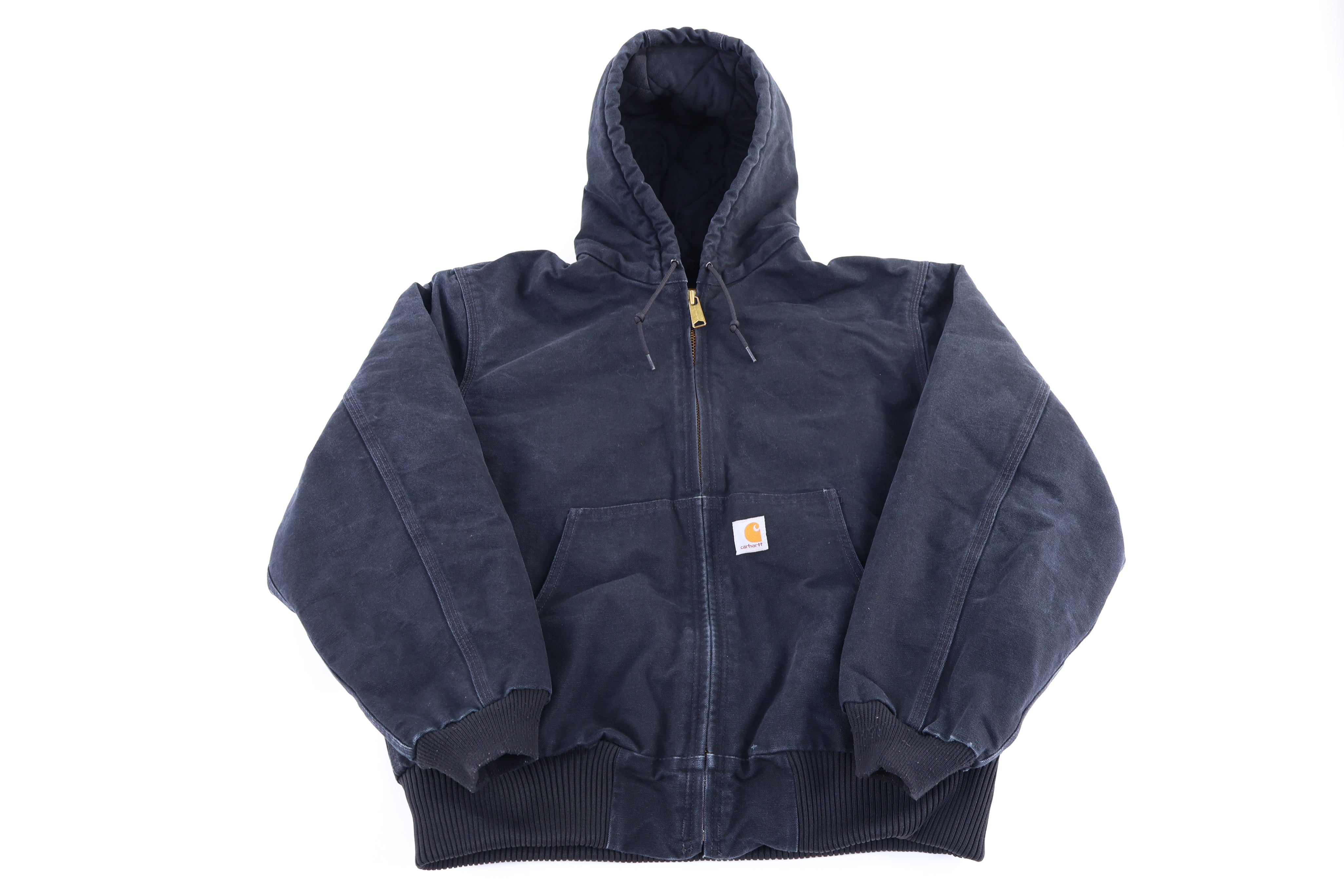 Carhartt Logo Patch Black Full Zip Jacket