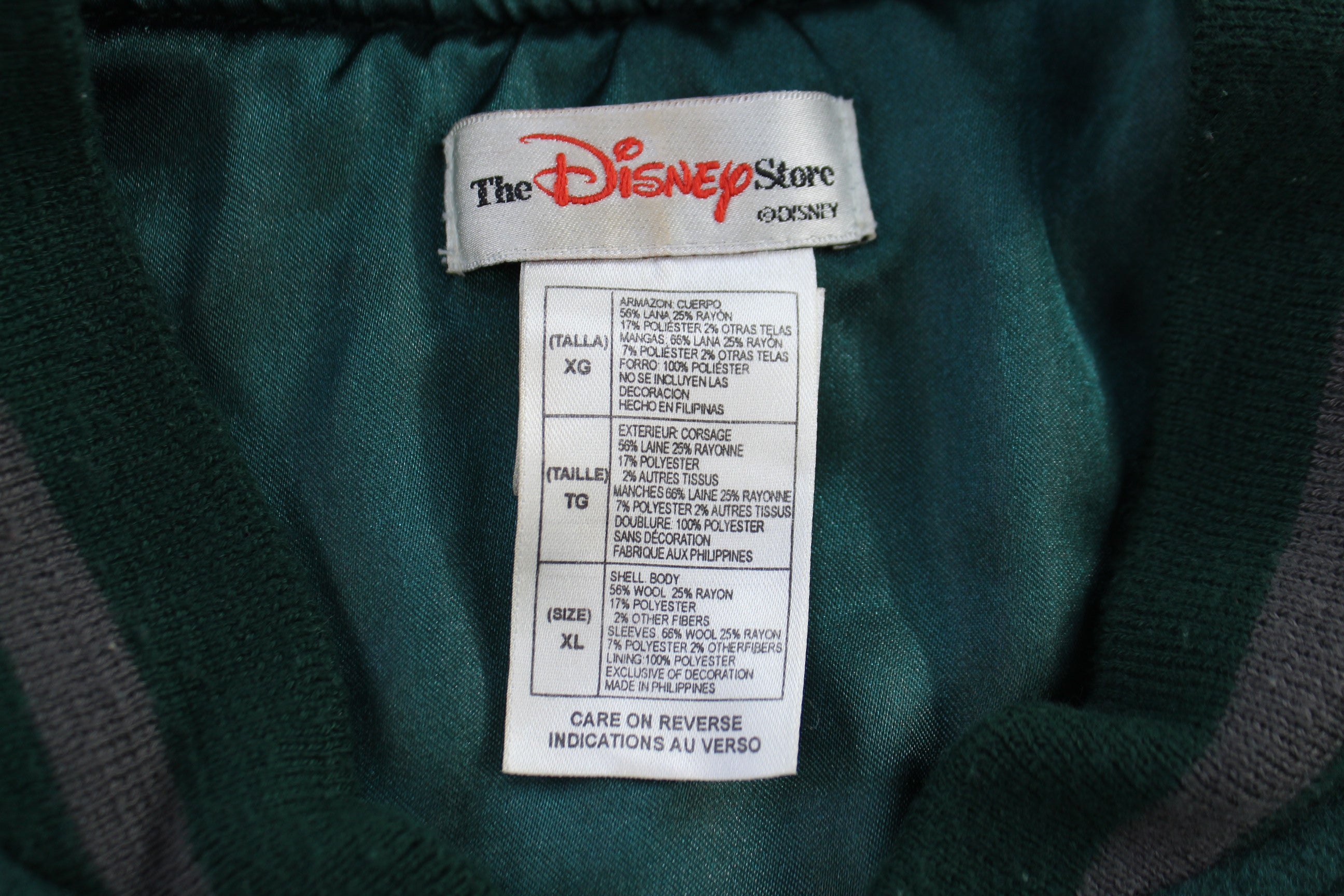 The Disney Store Tigger Grey & Green Varsity Jacket