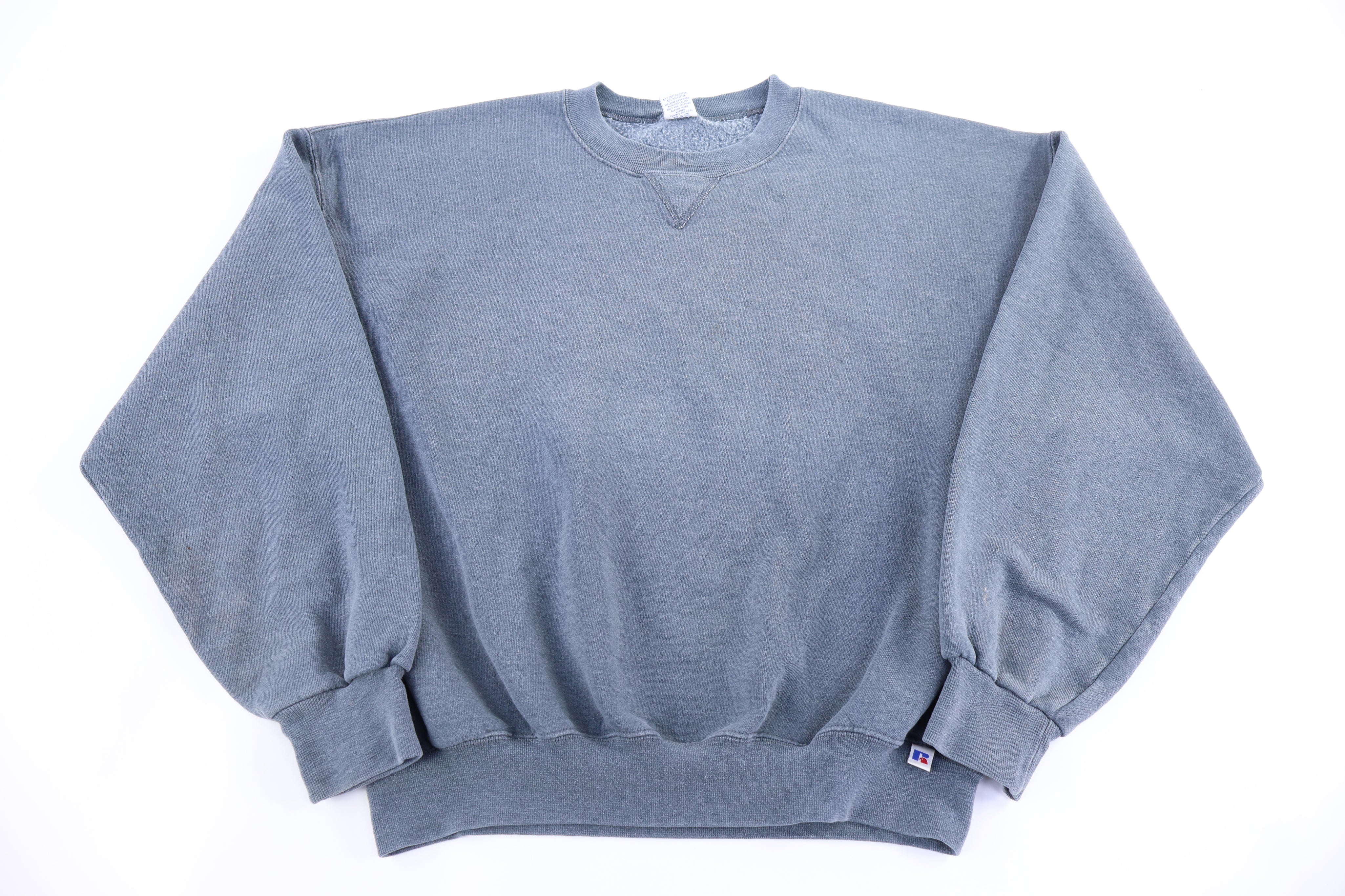 90's Russell Athletic Blue Blank Sweatshirt