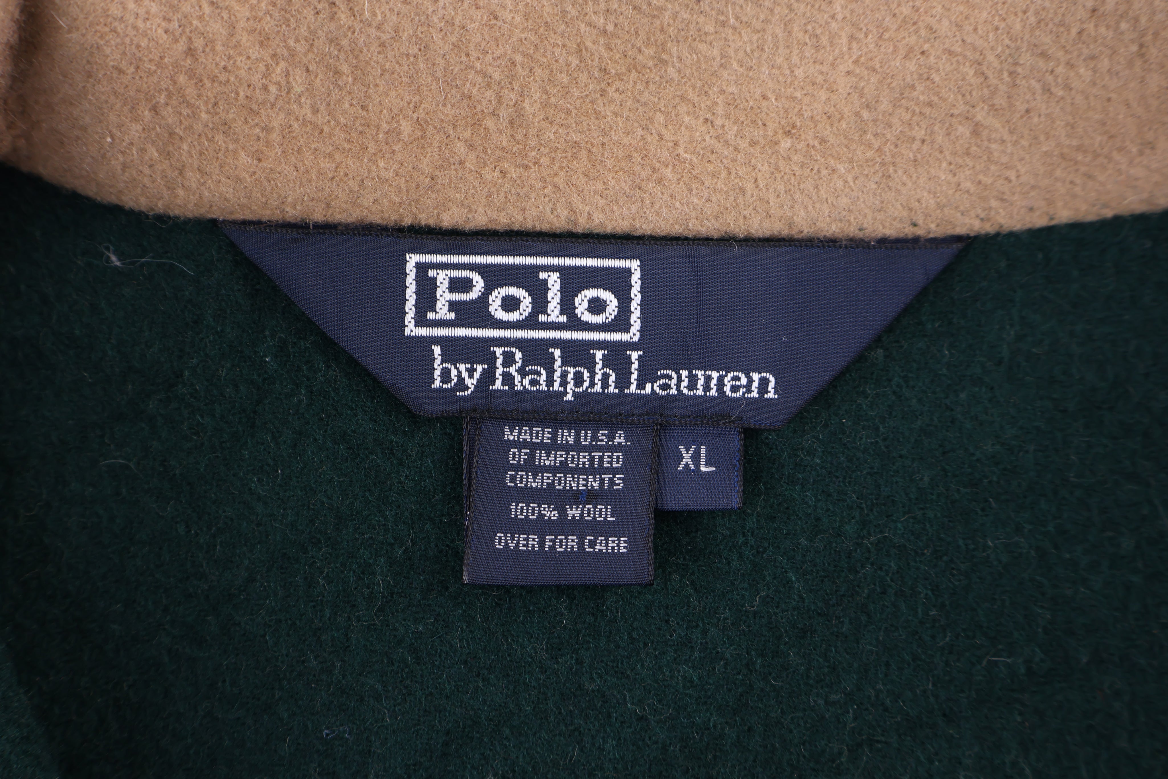 Polo by Ralph Lauren Tan Wool Full Zip Jacket