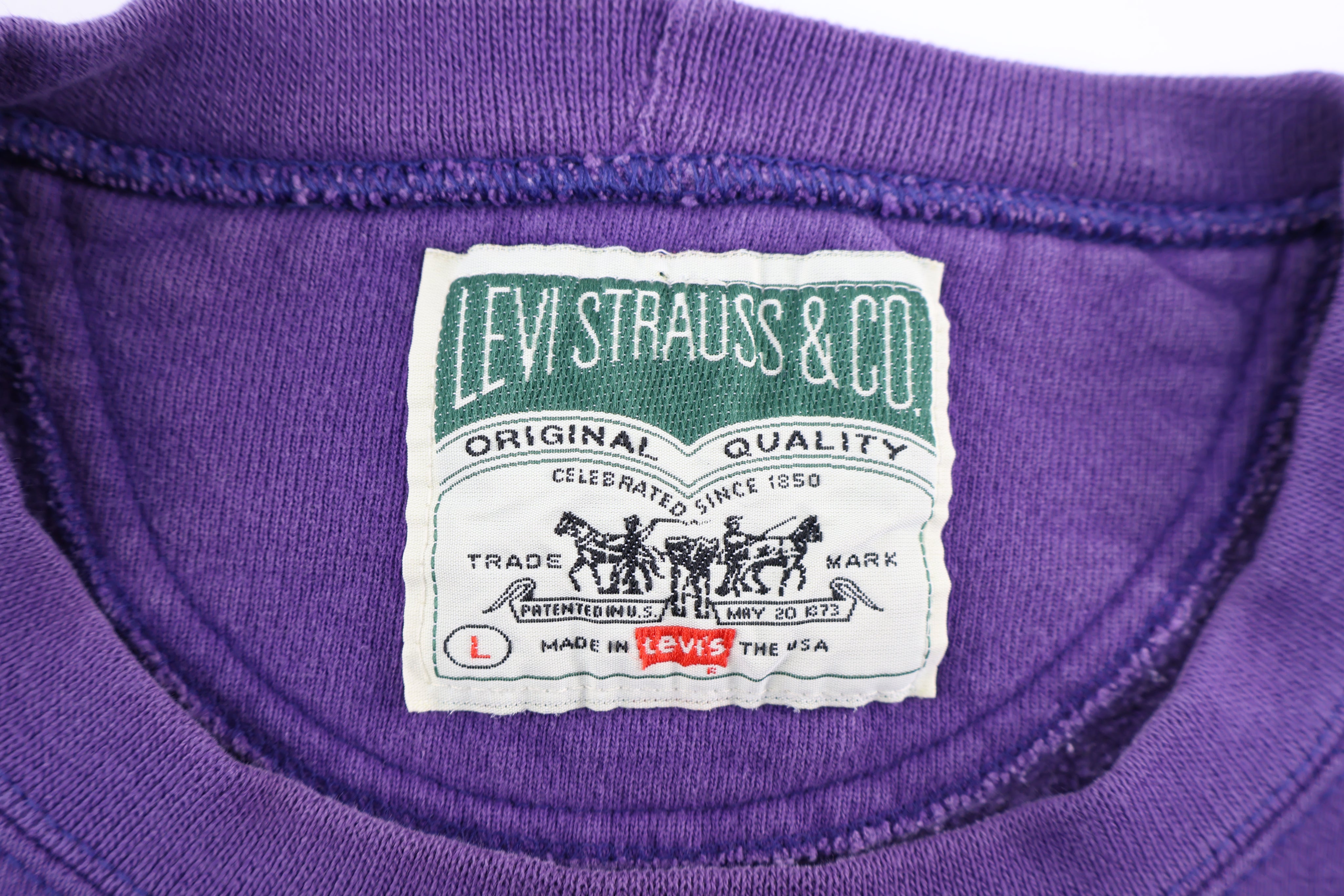 90's Levi's Strauss & Co Purple Blank Sweatshirt
