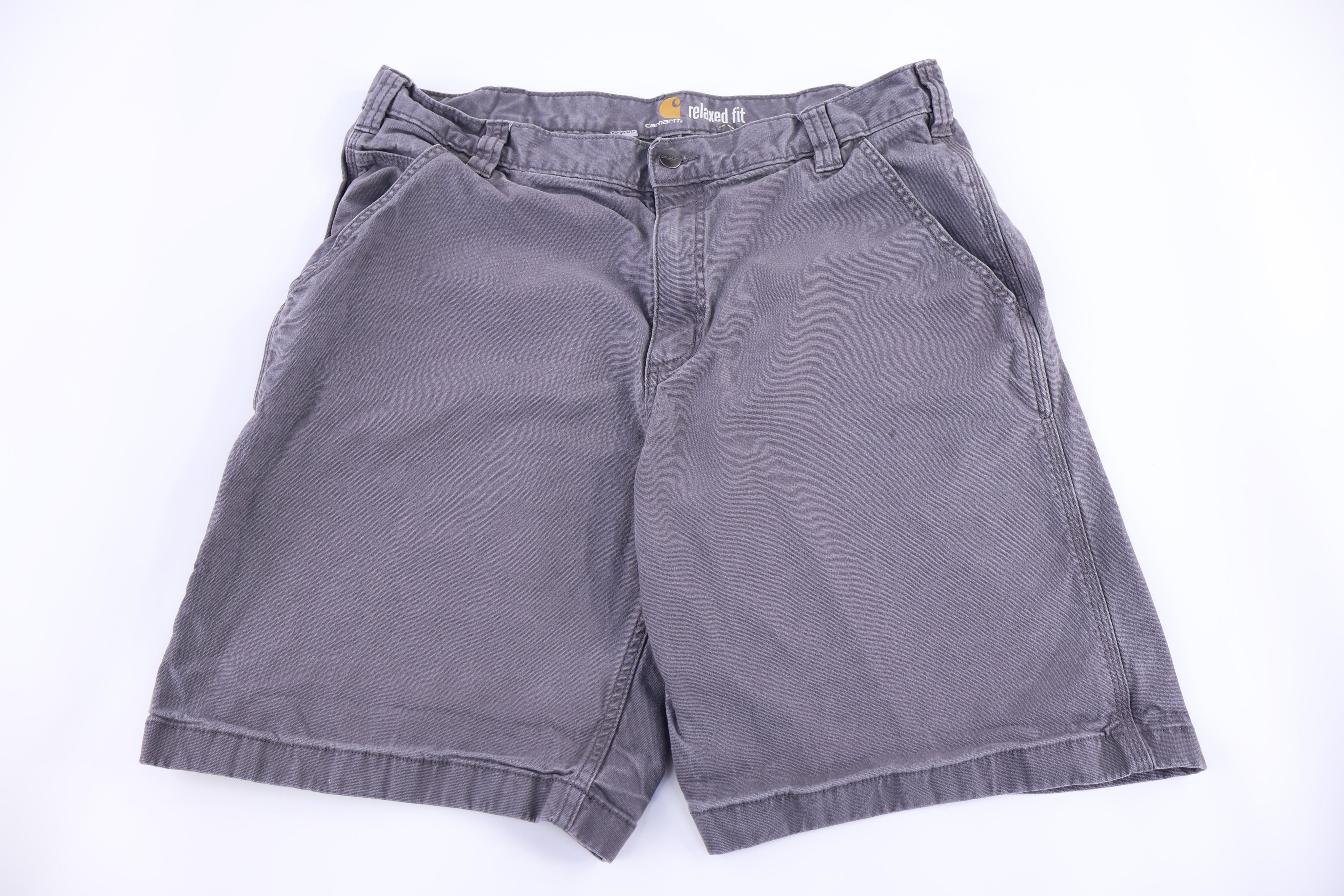 Carhartt Logo Patch Grey Shorts