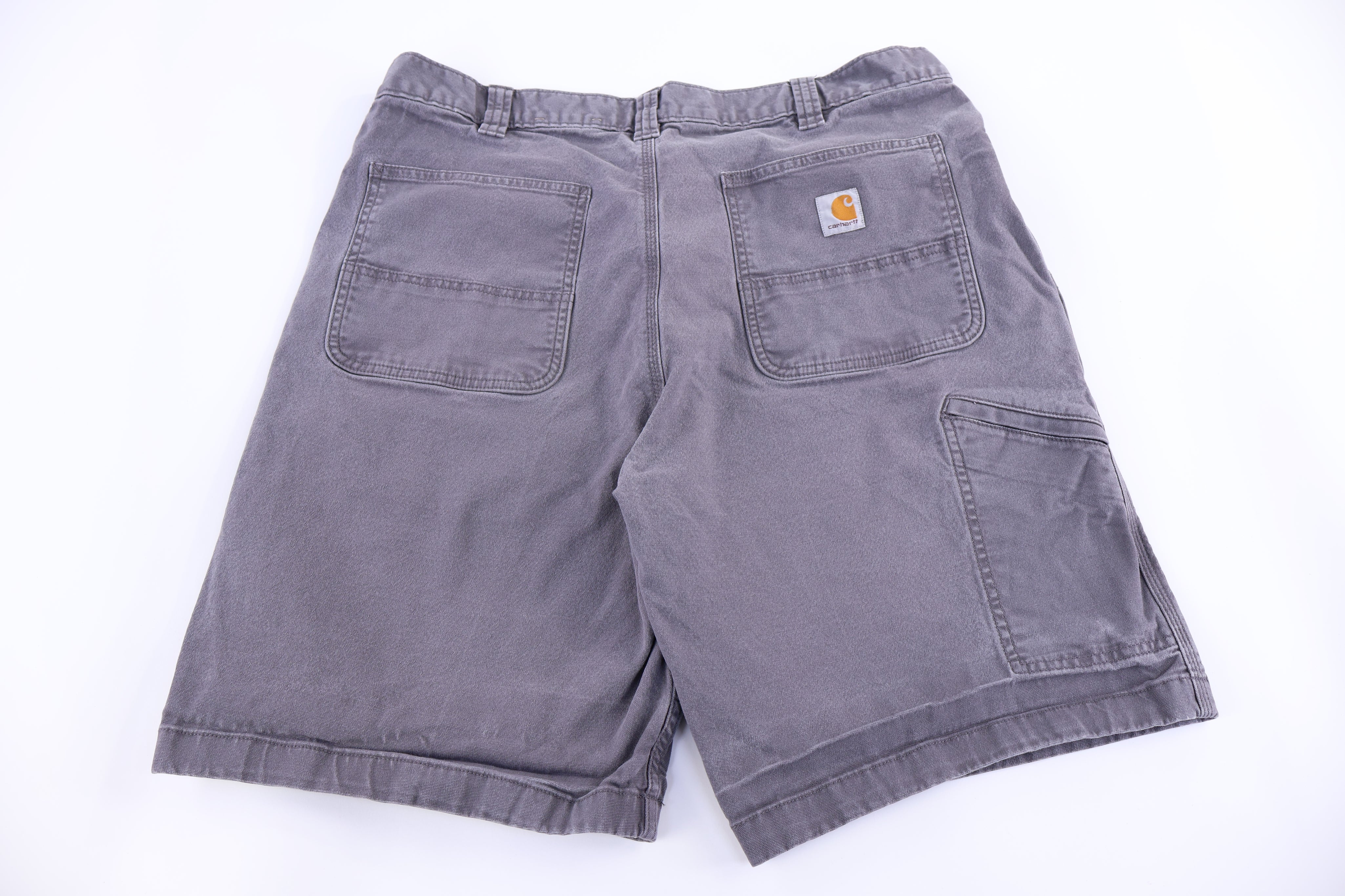 Carhartt Logo Patch Grey Shorts