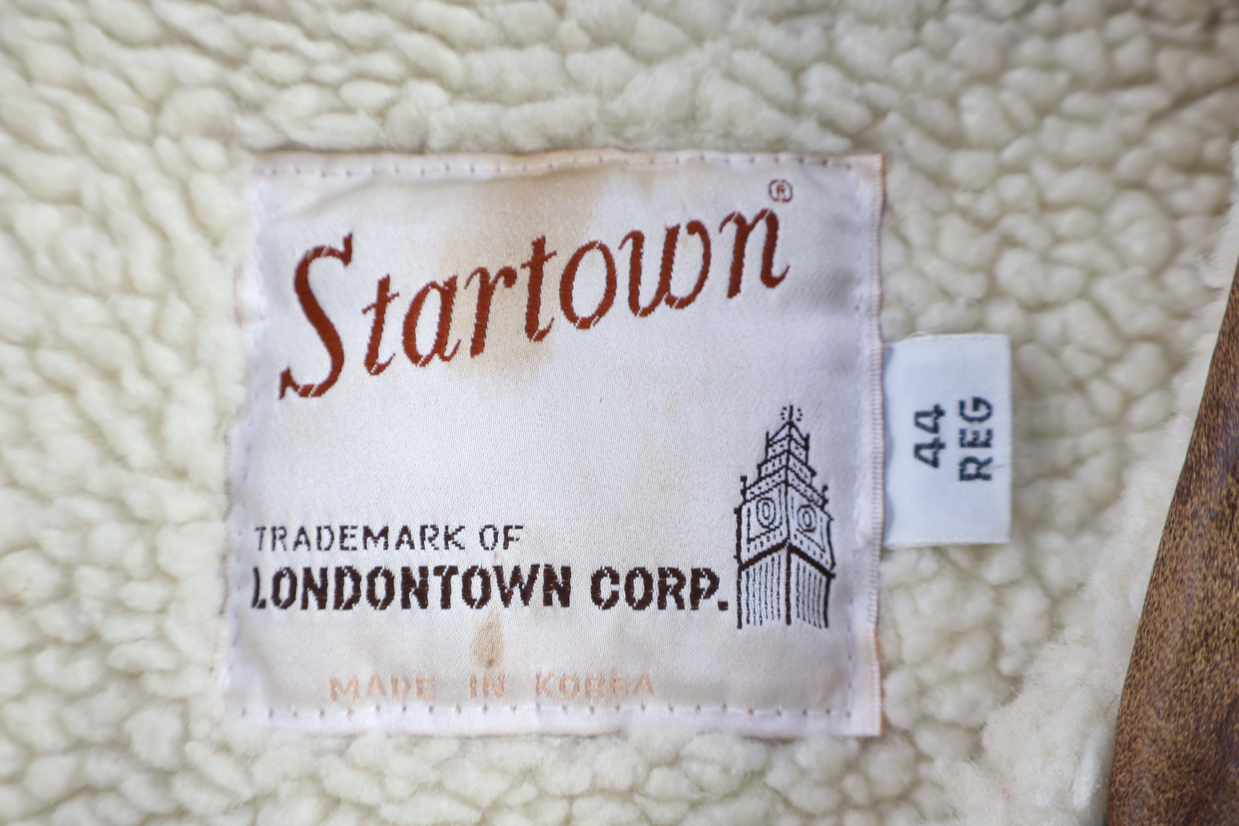 90's Startown Brown Leather Sherpa Lined Jacket
