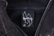 Y2K Hostility Grunge Graphic Full Zip Jacket