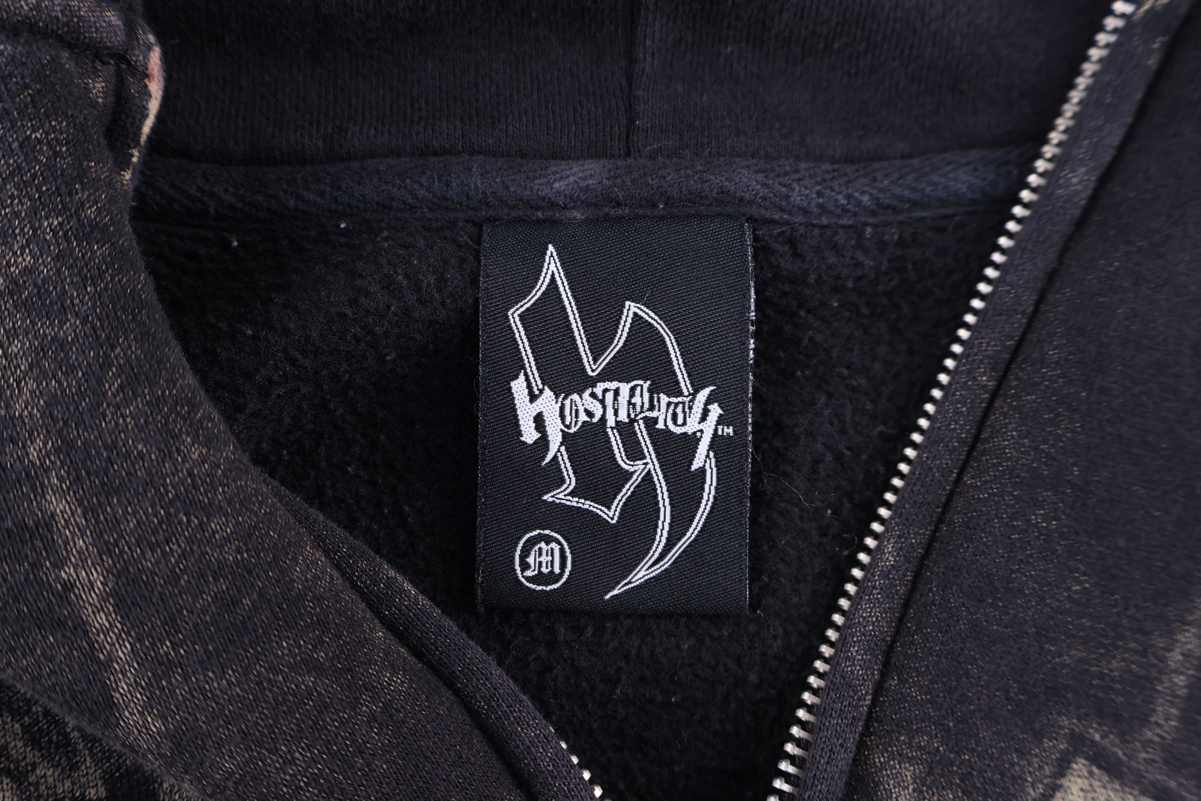 Y2K Hostility Grunge Graphic Full Zip Jacket