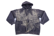 Y2K Hostility Grunge Graphic Full Zip Jacket