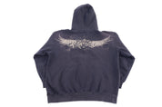 Y2K Hostility Grunge Graphic Full Zip Jacket