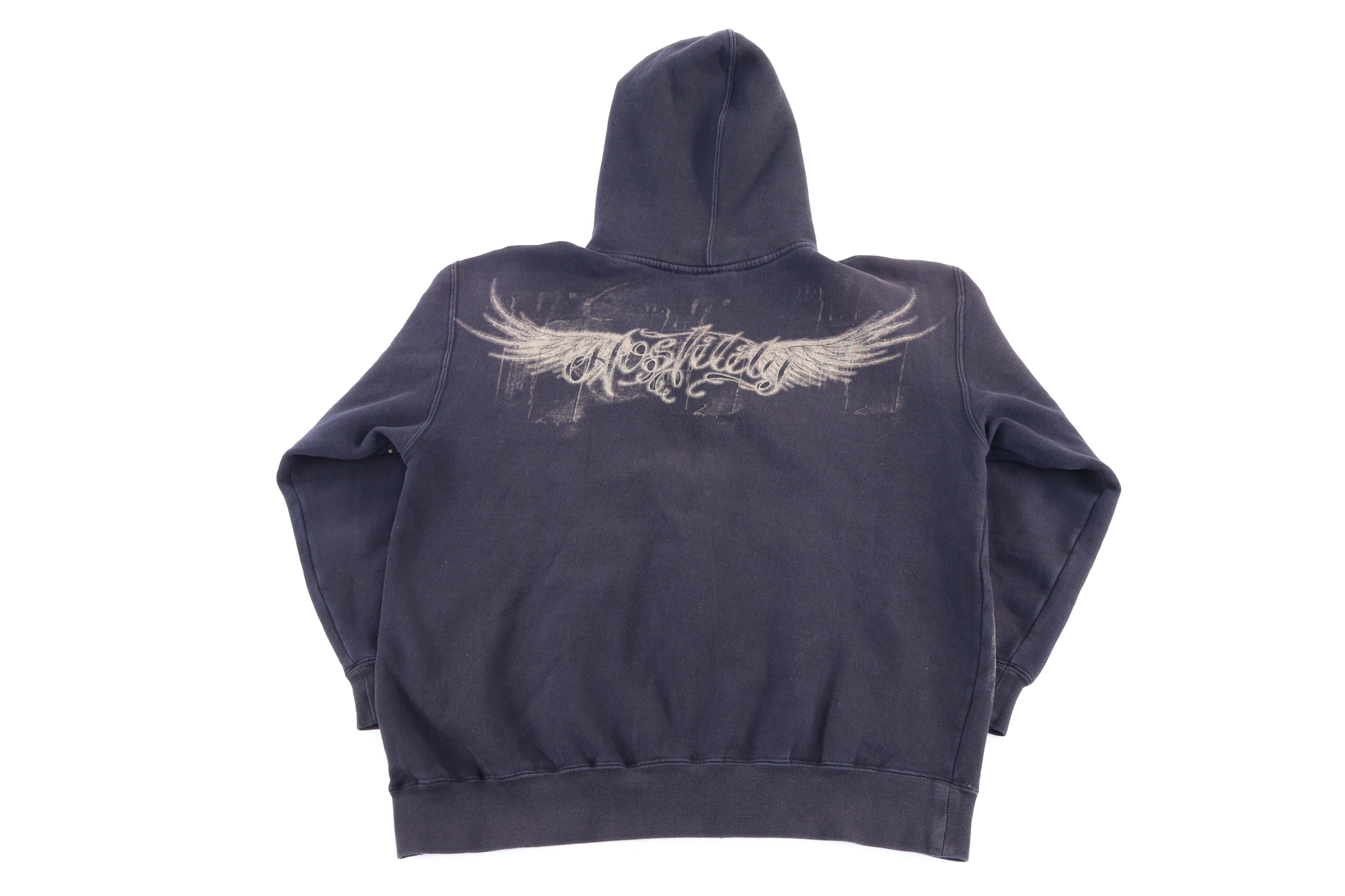 Y2K Hostility Grunge Graphic Full Zip Jacket