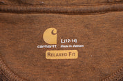 Women's Carhartt Logo Patch Rust Orange Full Zip Hoodie