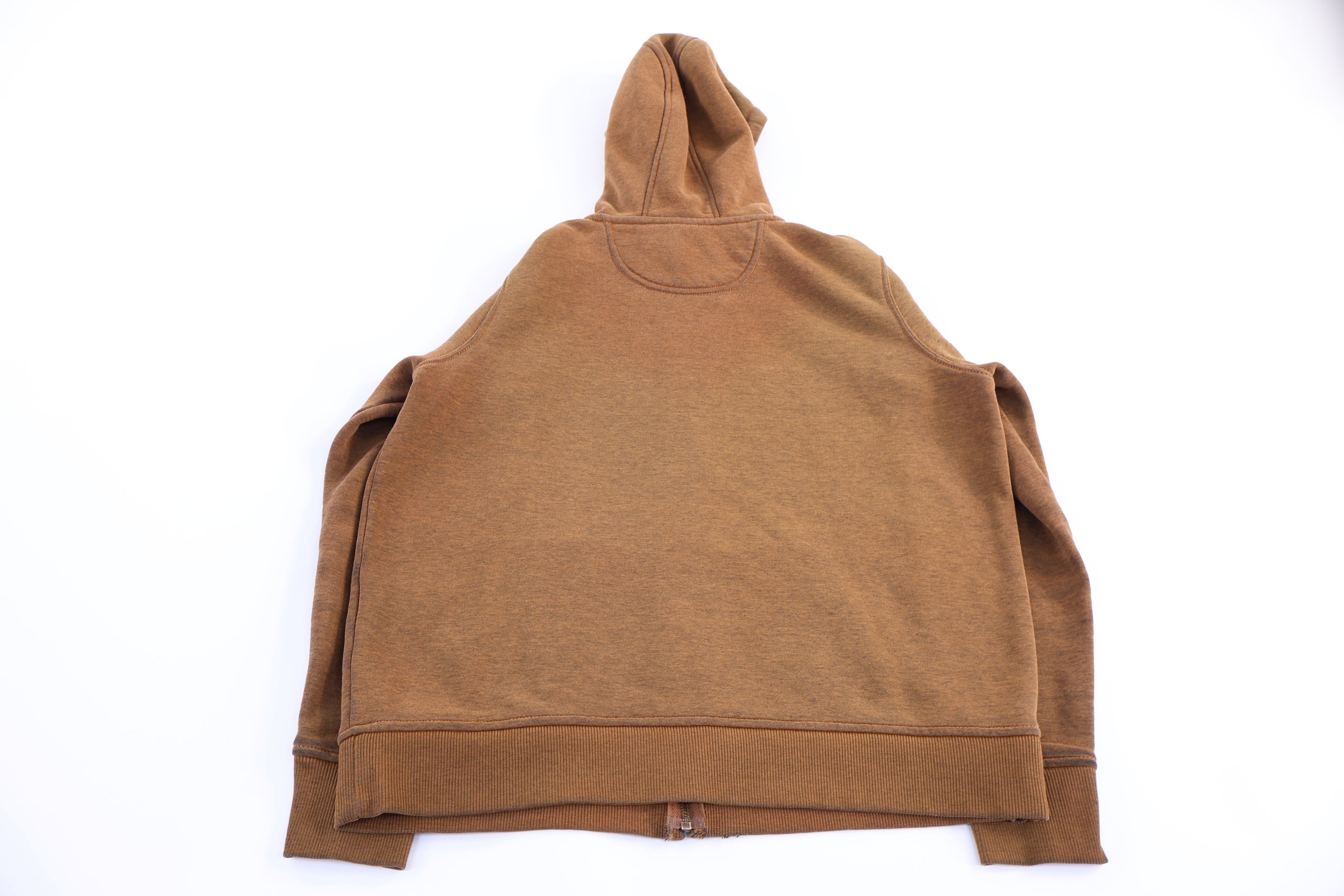 Women's Carhartt Logo Patch Rust Orange Full Zip Hoodie