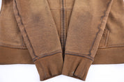 Women's Carhartt Logo Patch Rust Orange Full Zip Hoodie