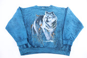 90's Wolf Nature Graphic Sweatshirt
