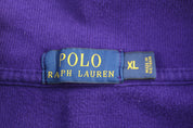 Polo Ralph Lauren Embroidered Logo Purple Quarter Zip Sweater