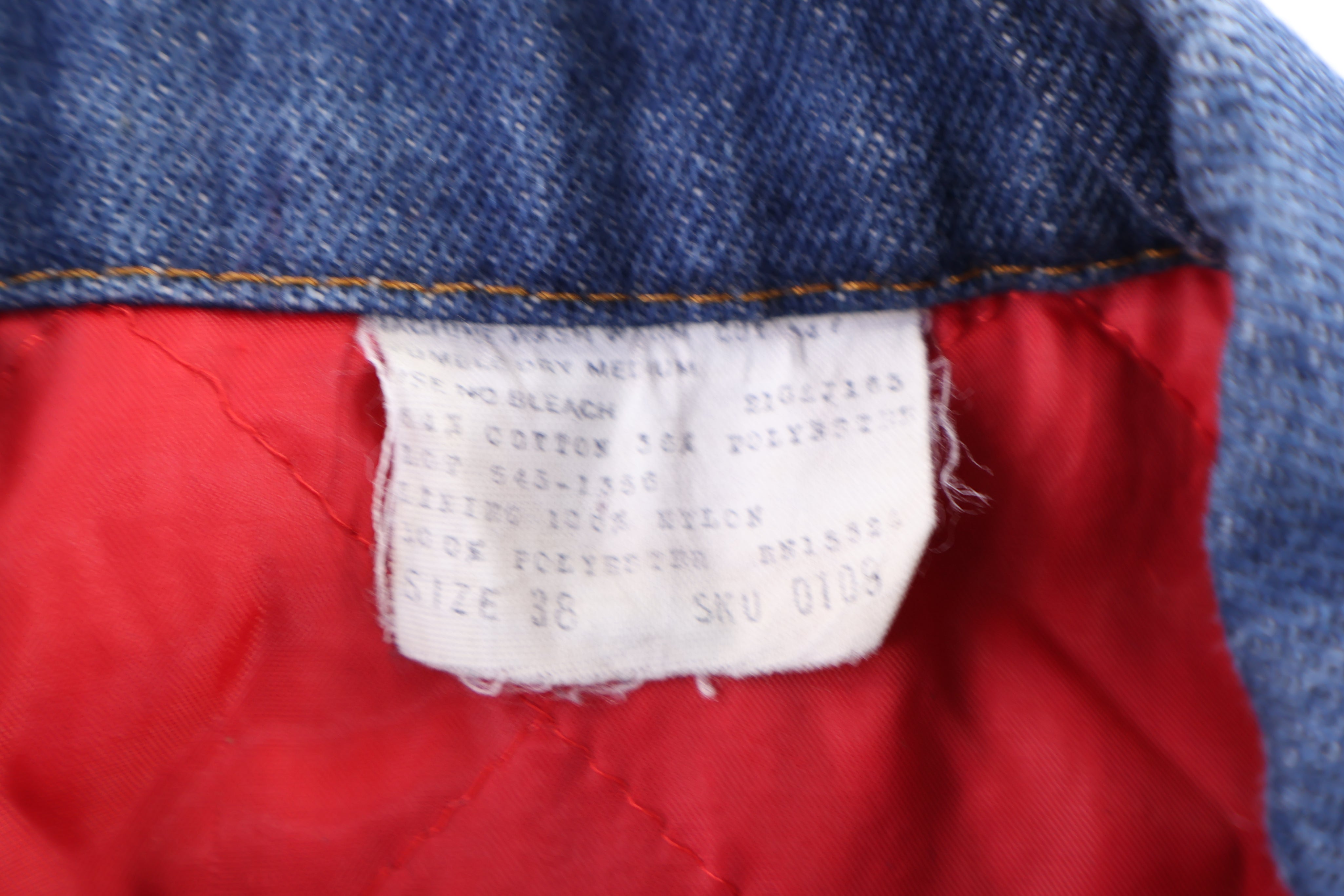 80's Dark Wash Insulated Denim Jacket