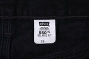 90's Levi's 550 Black Denim Shorts