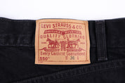 90's Levi's 550 Black Denim Shorts
