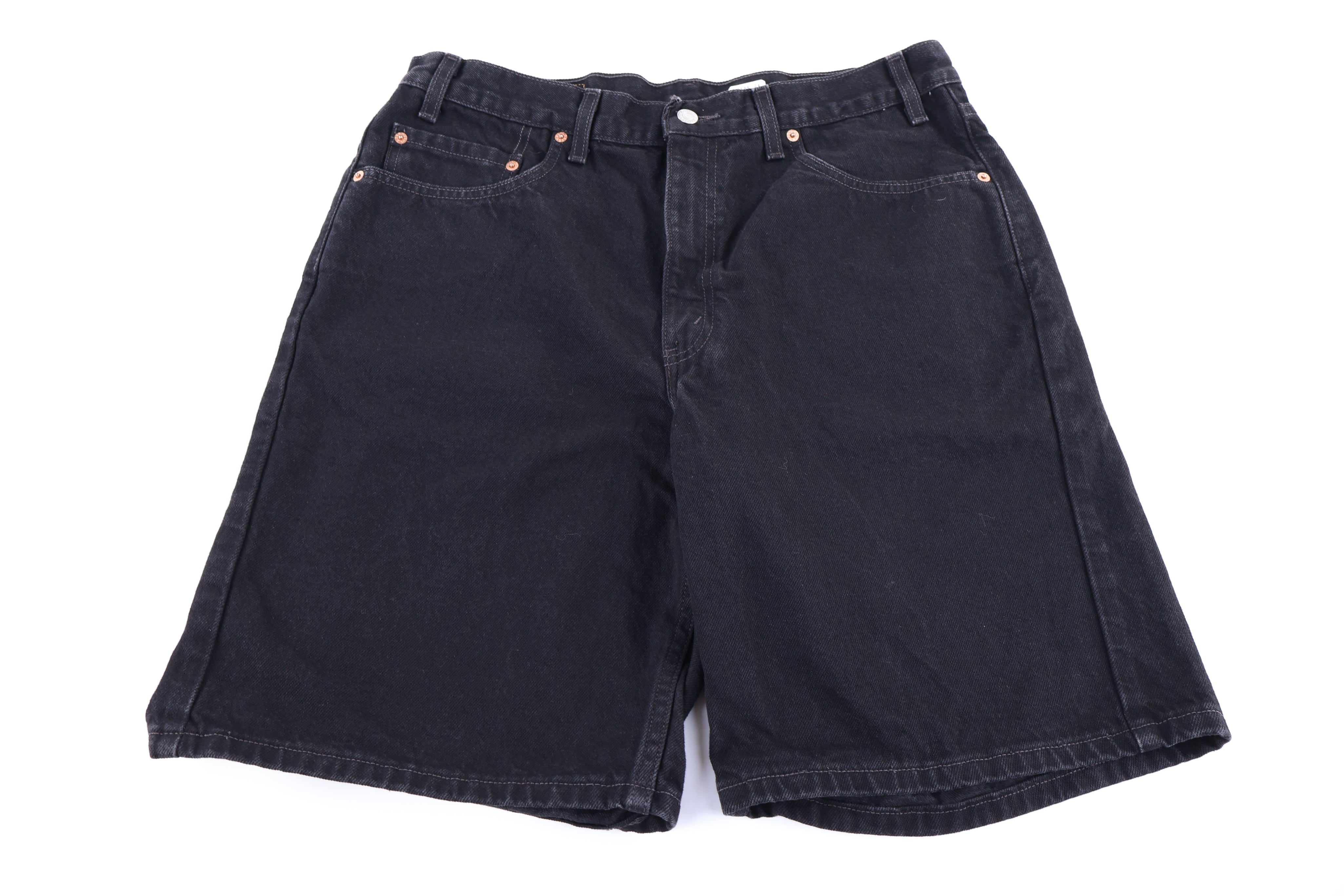 90's Levi's 550 Black Denim Shorts