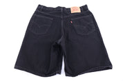 90's Levi's 550 Black Denim Shorts
