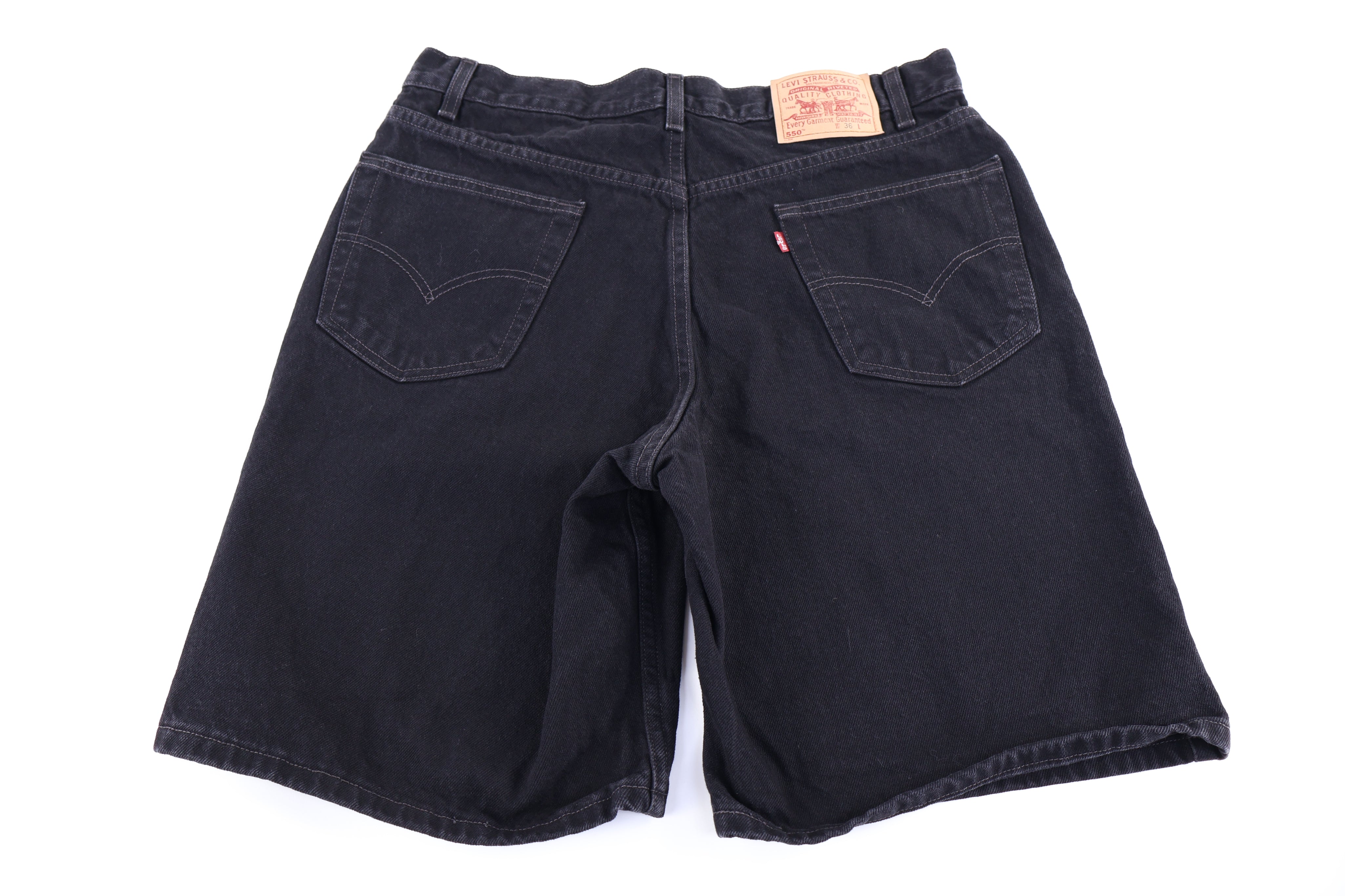 90's Levi's 550 Black Denim Shorts