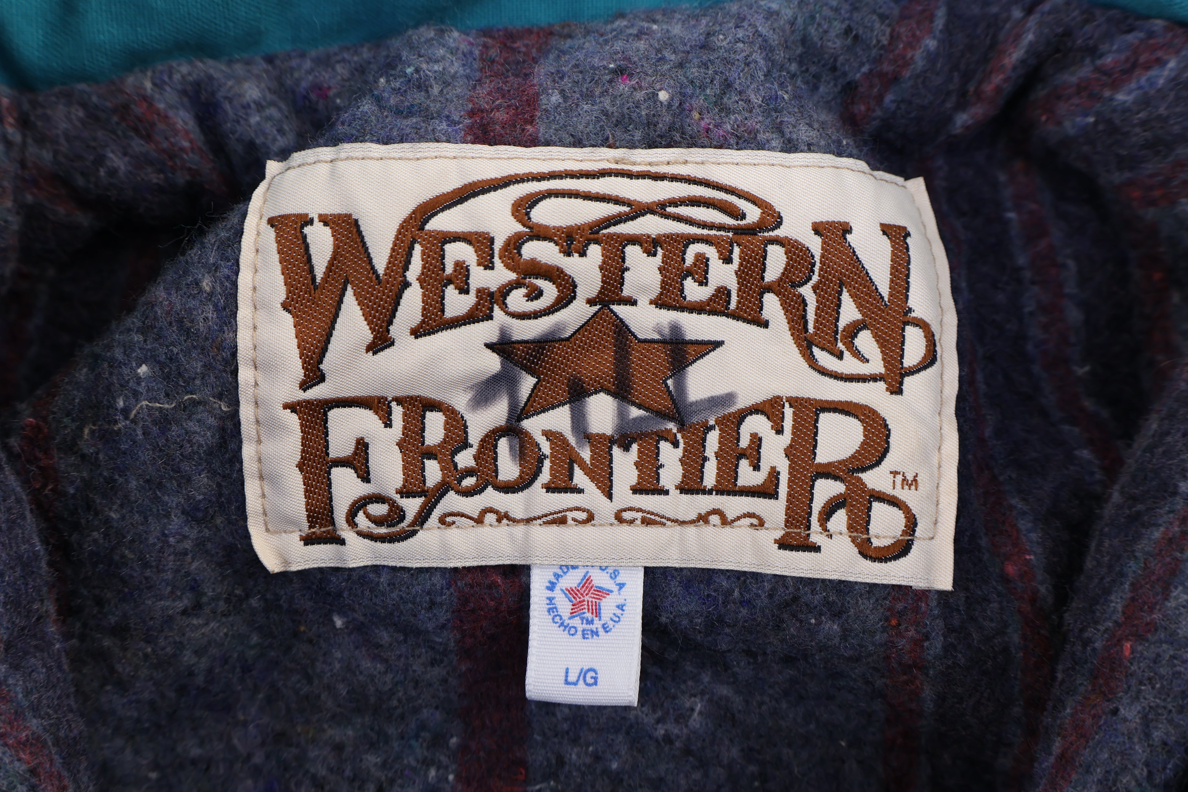 90's Western Frontier Aztec Pattern Full Zip Jacket