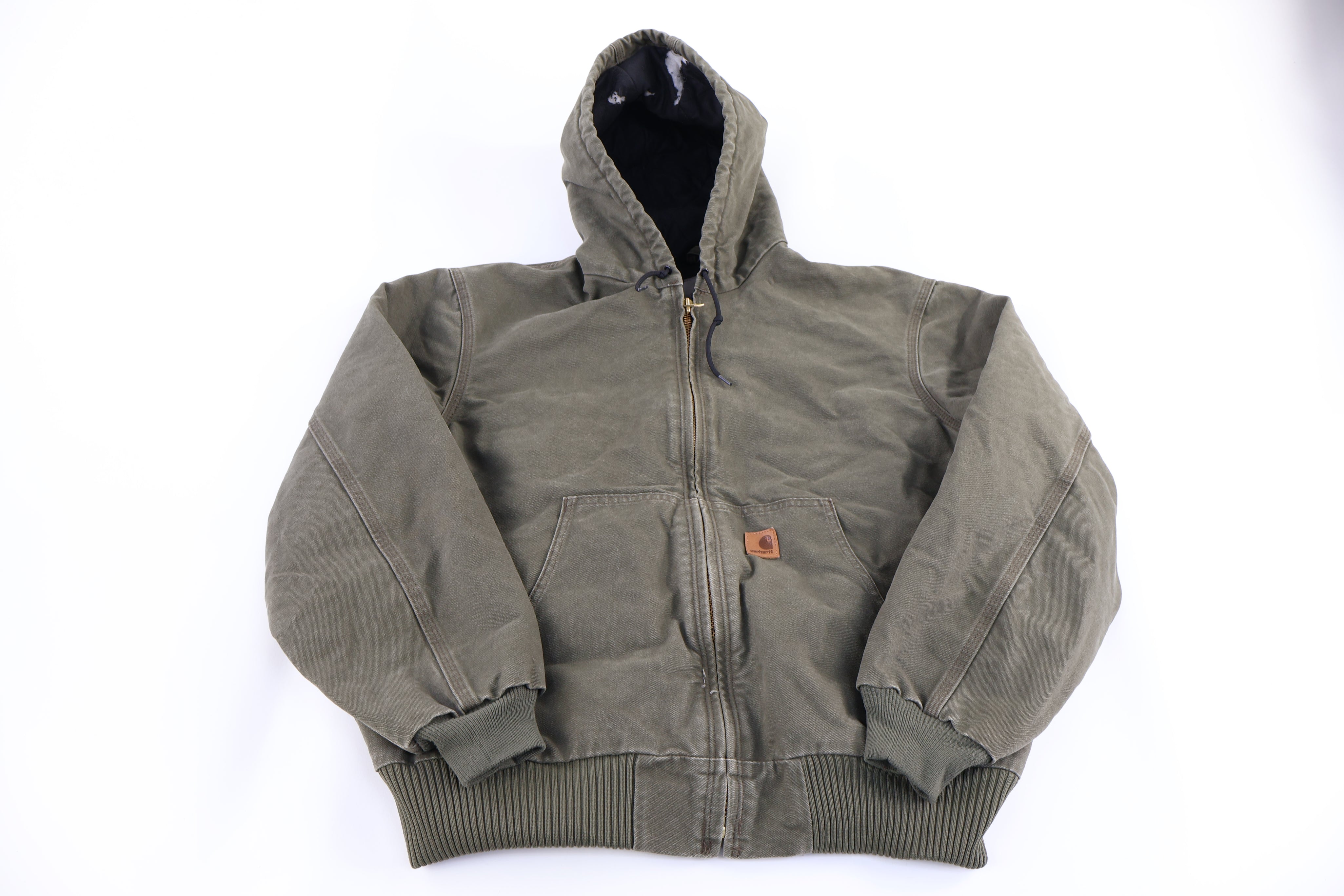 Carhartt Logo Patch Green Full Zip Jacket