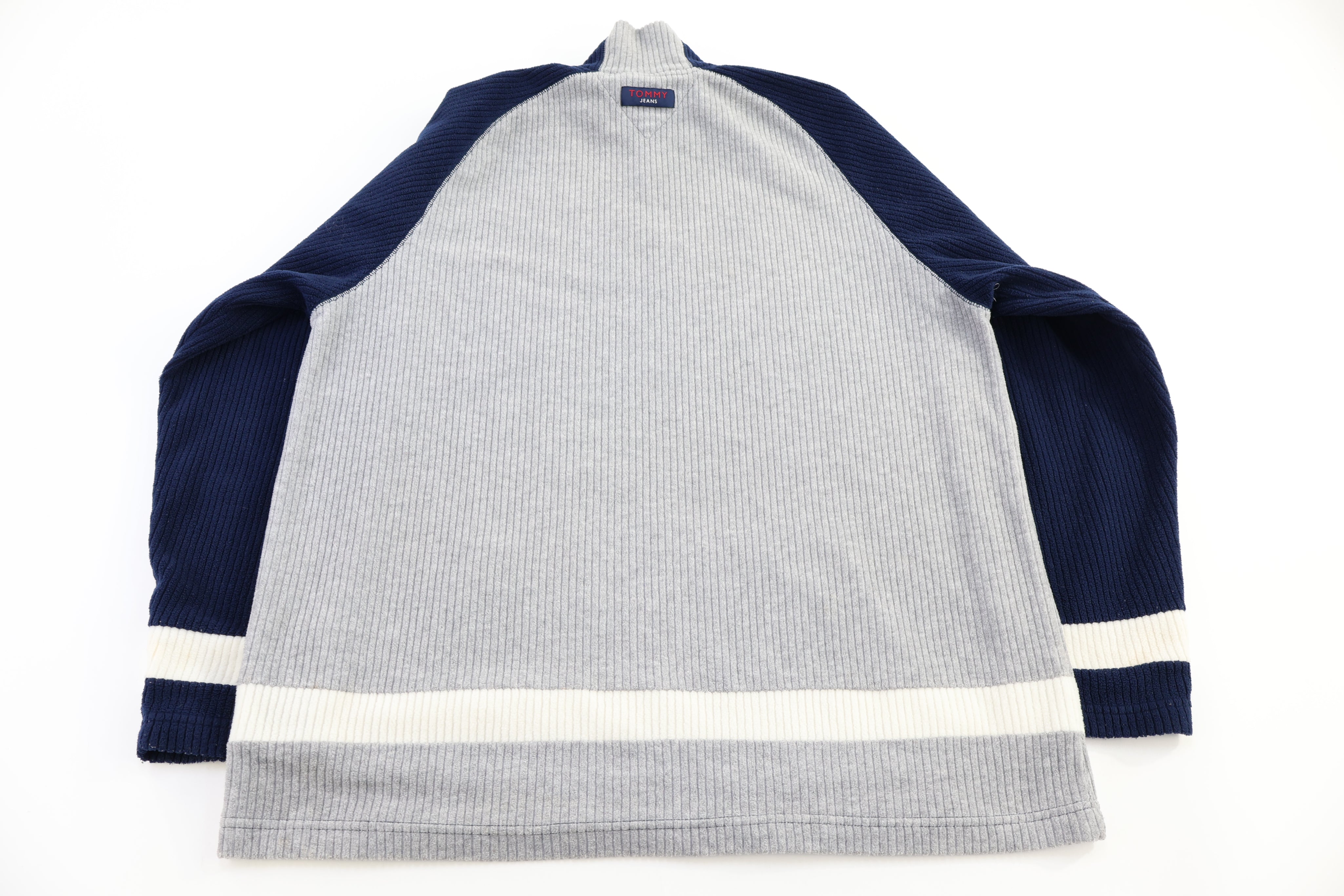 Tommy Hilfiger Jeans Grey & Blue Quarter Zip Sweater