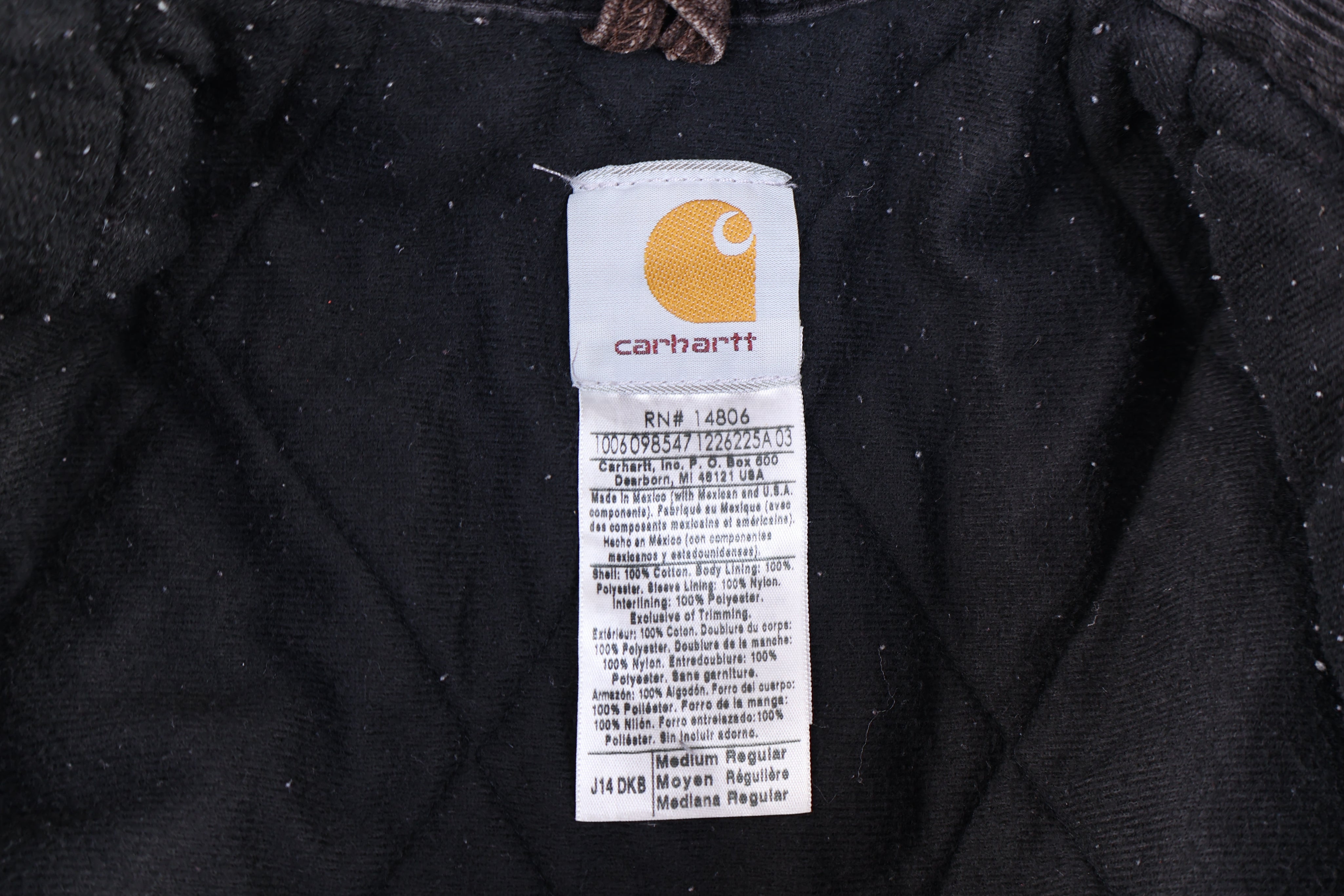 Carhartt Logo Patch Brown Full Zip Santa Fe Jacket