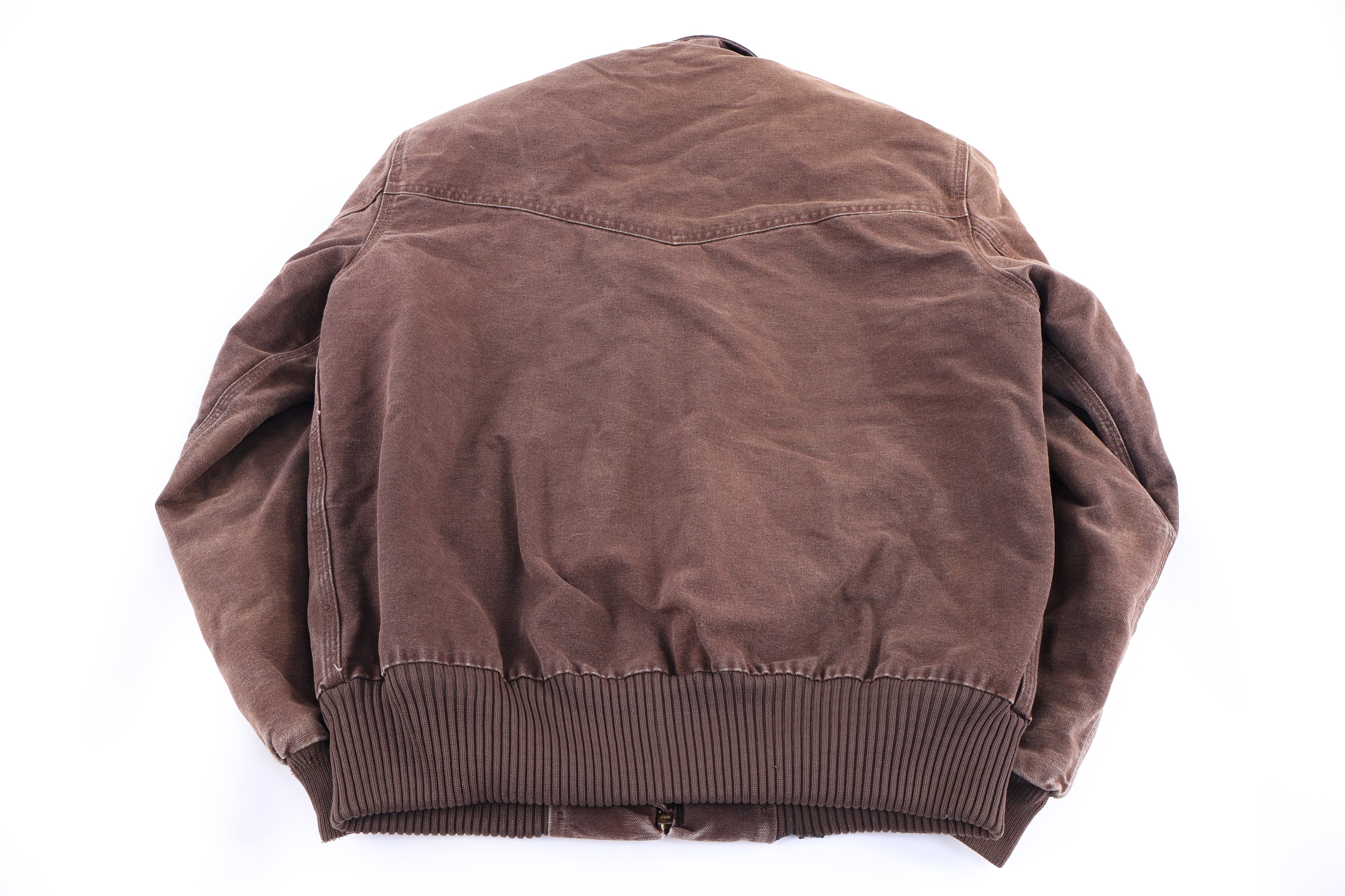 Carhartt Logo Patch Brown Full Zip Santa Fe Jacket