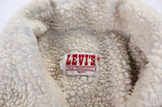 80's Levi's Sherpa Lined Light Wash Denim Jacket