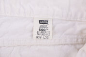 90's Levi's 550 White Denim Jeans