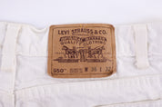 90's Levi's 550 White Denim Jeans