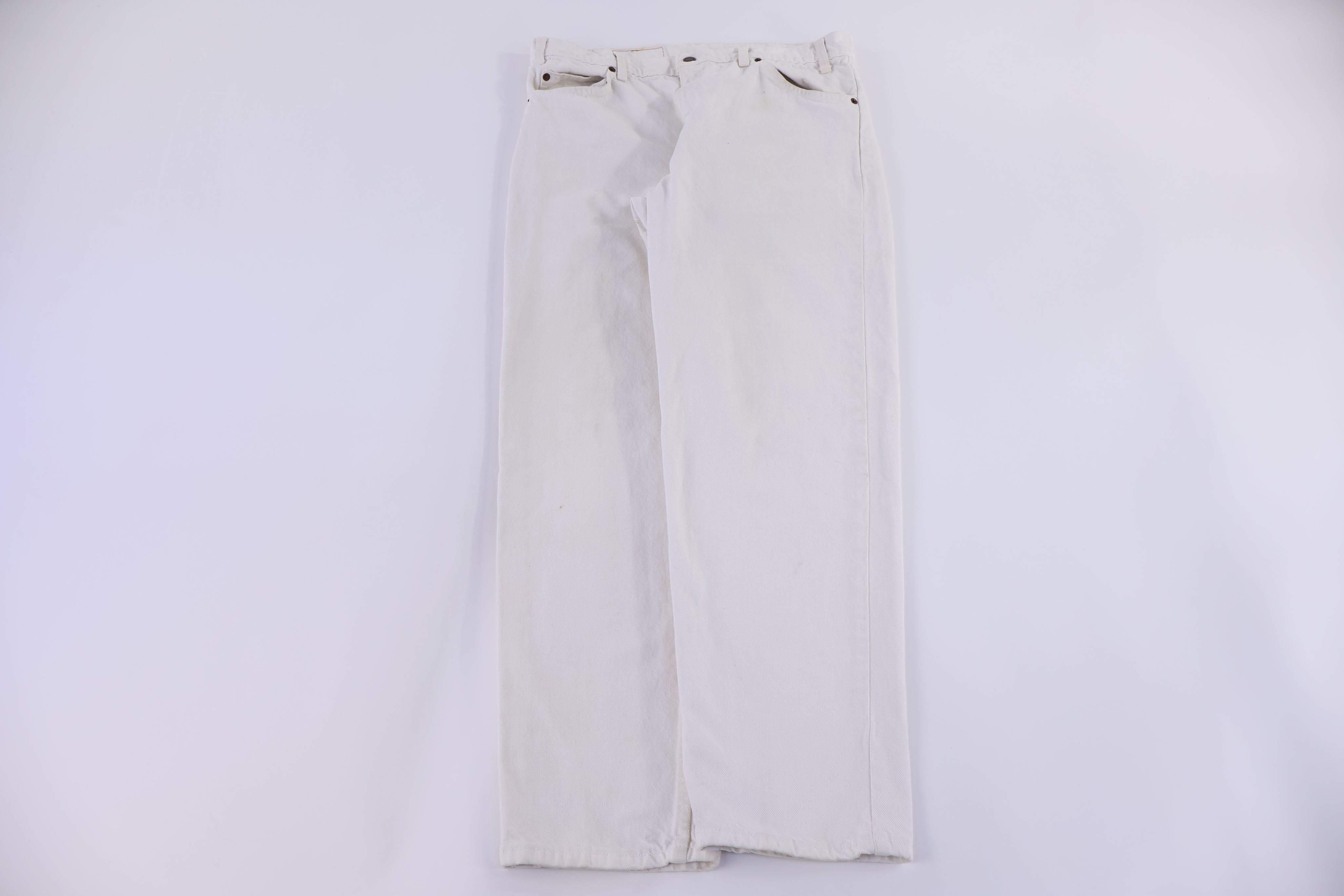90's Levi's 550 White Denim Jeans