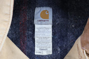 Carhartt Logo Patch Tan Blanket Lined Chore Jacket