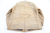 Carhartt Logo Patch Tan Blanket Lined Chore Jacket