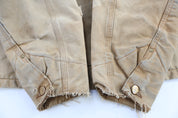 Carhartt Logo Patch Tan Blanket Lined Chore Jacket