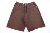 Anchor Blue Loose Brown Denim Shorts