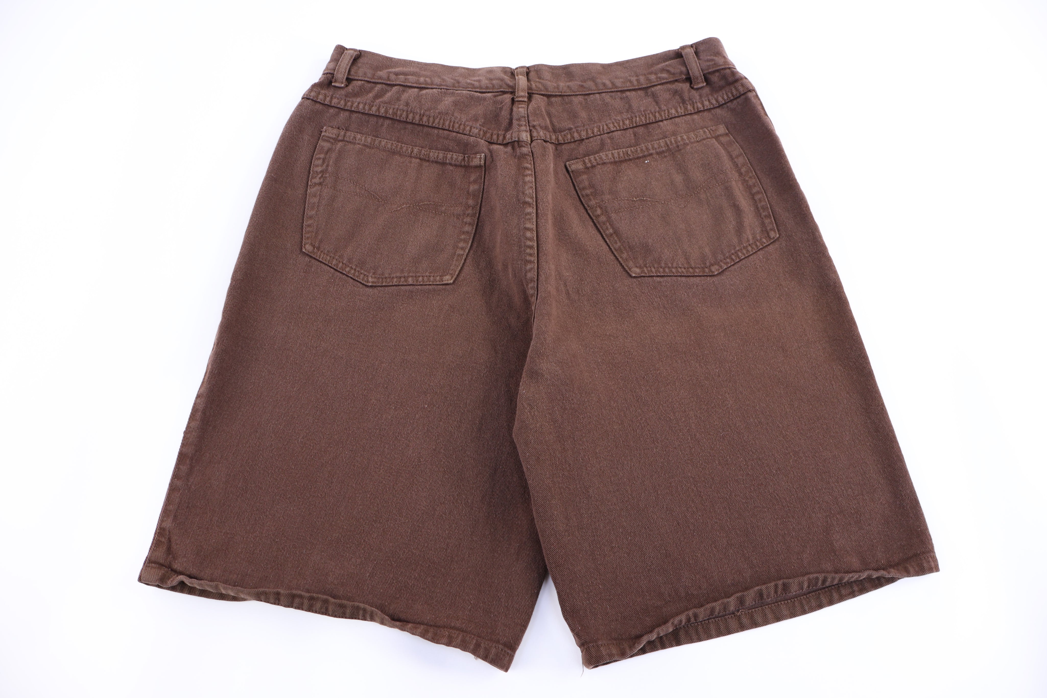 Anchor Blue Loose Brown Denim Shorts