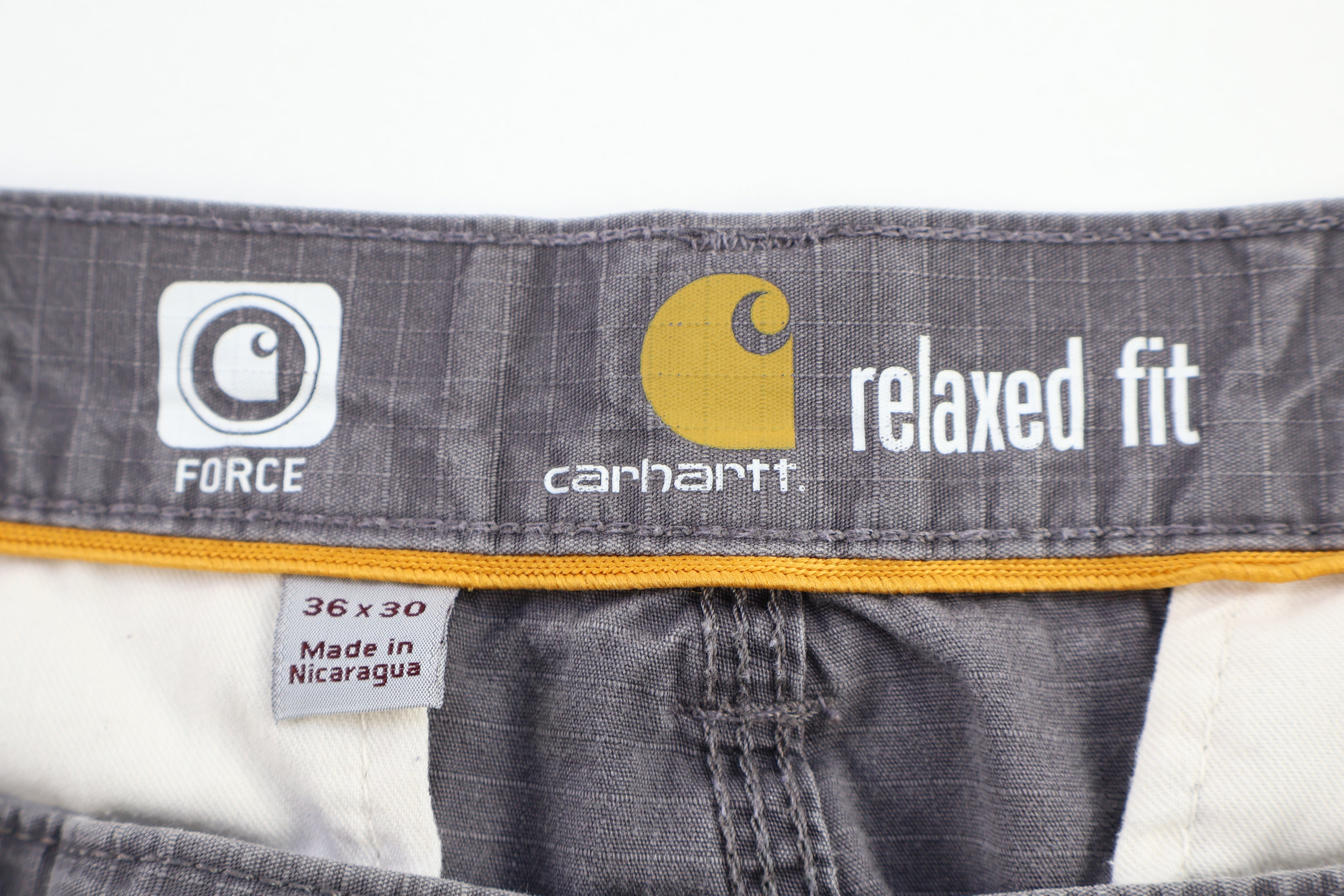 Carhartt Logo Patch Grey Relaxed Fit Pants