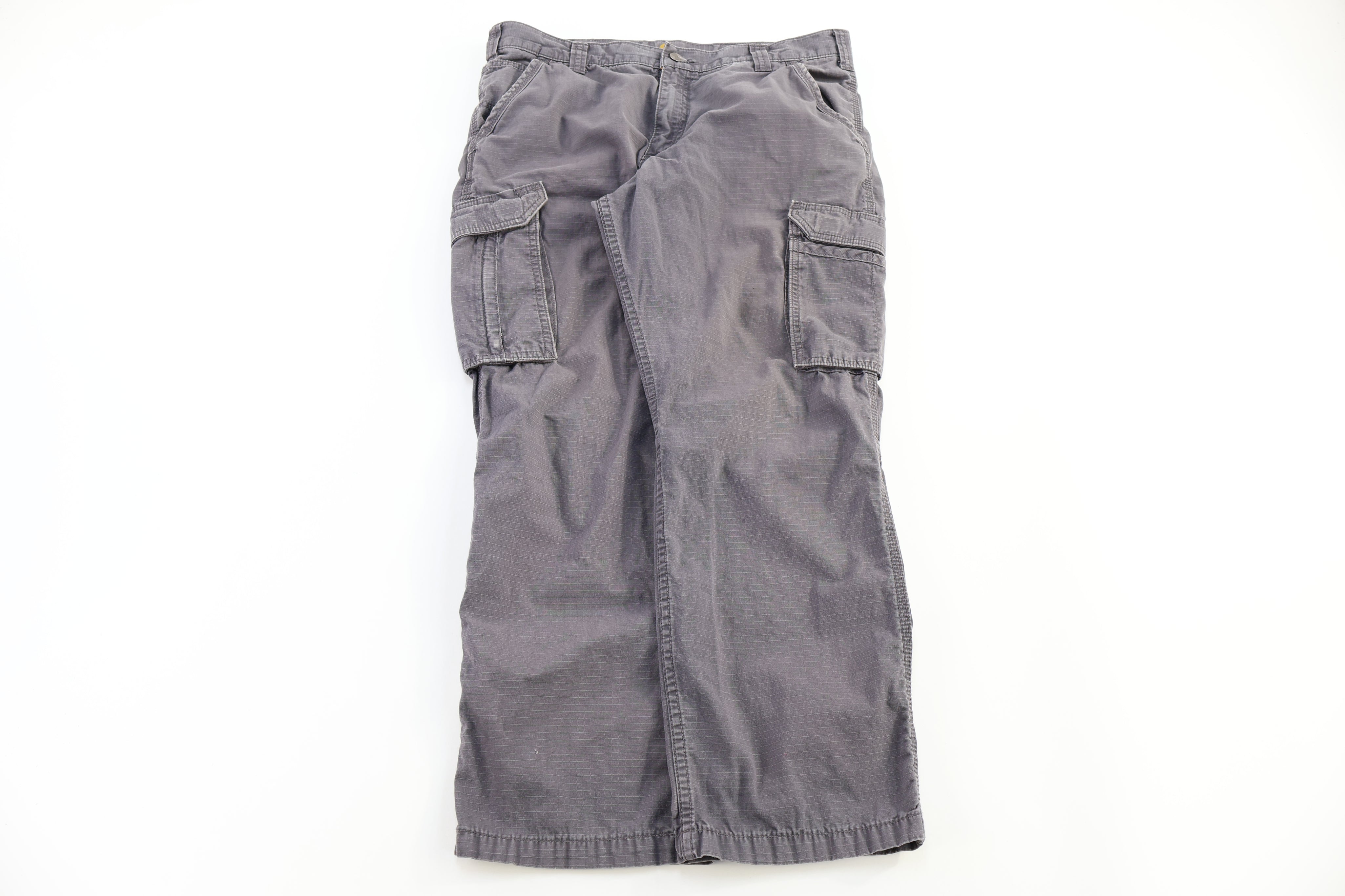 Carhartt Logo Patch Grey Relaxed Fit Pants