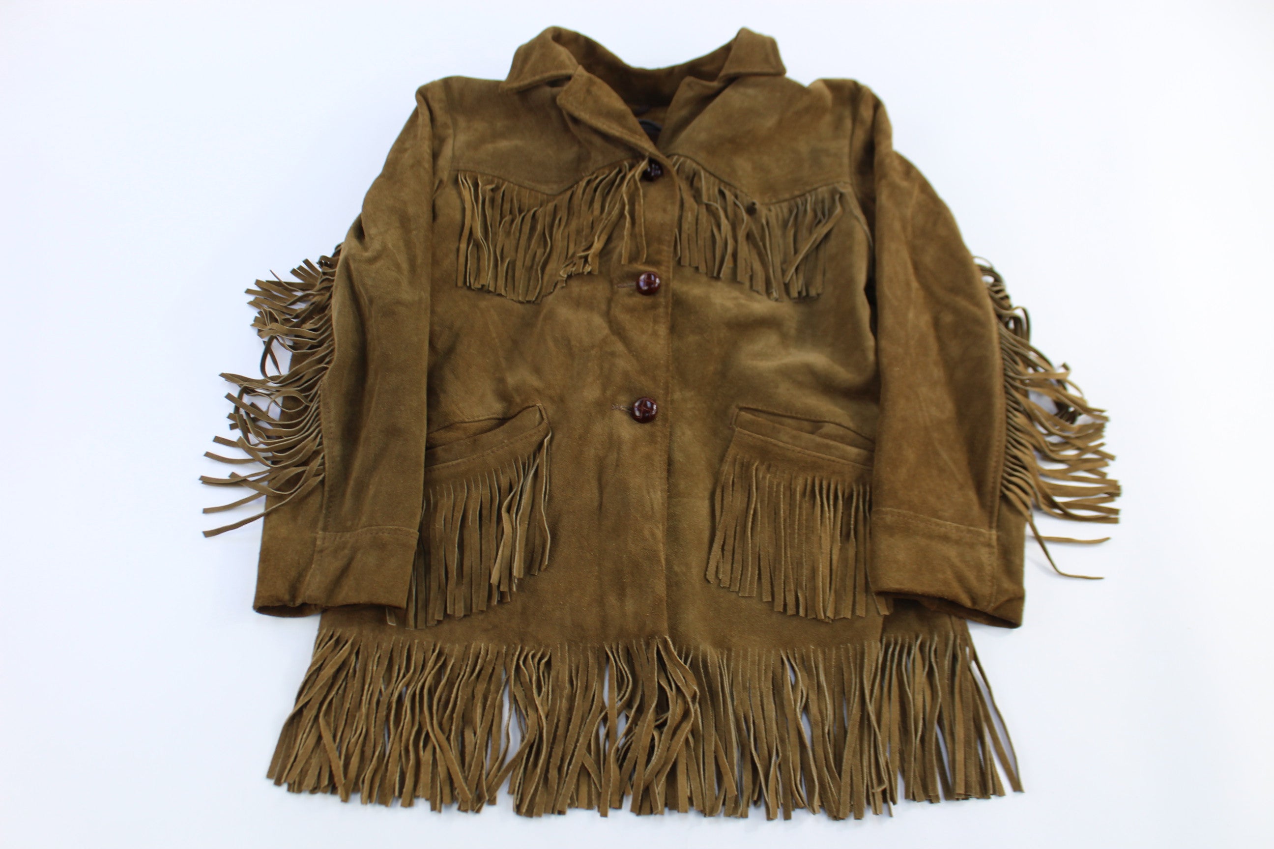 90's Le Girard Brown Suede Leather Jacket